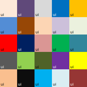 a grid of coloured squares illustrating different UI technologies